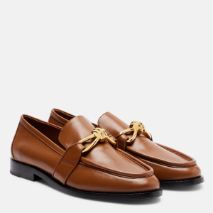 Loafers Bean Shoes Low Heel Casual Round Toe Metal Buckle