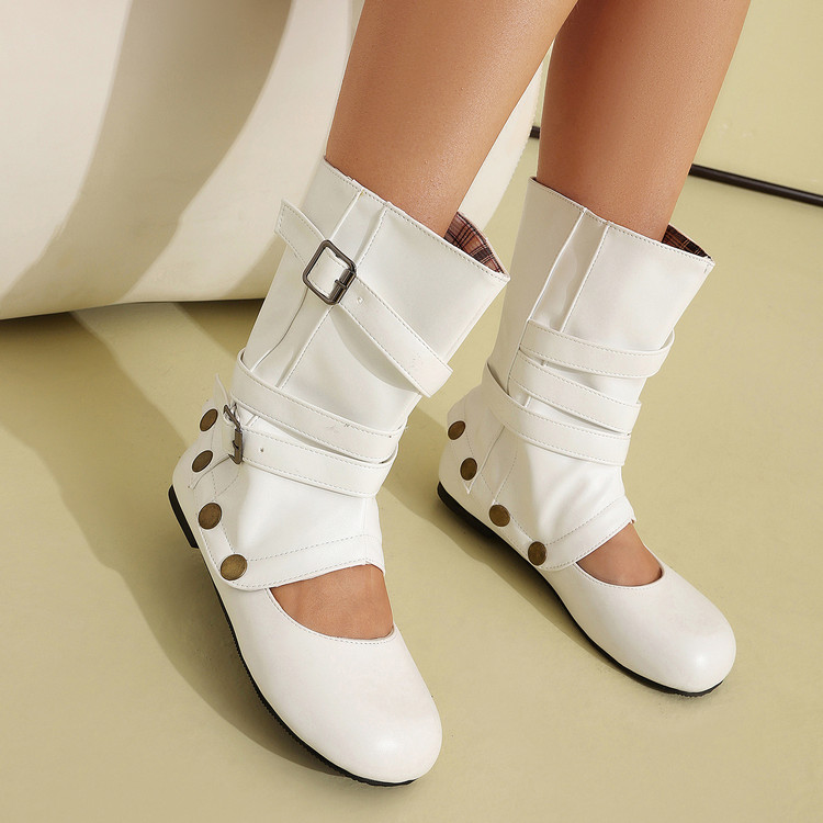 Lolita High Top Shoes with Metal Buckle and Detachable Feature - Image 5